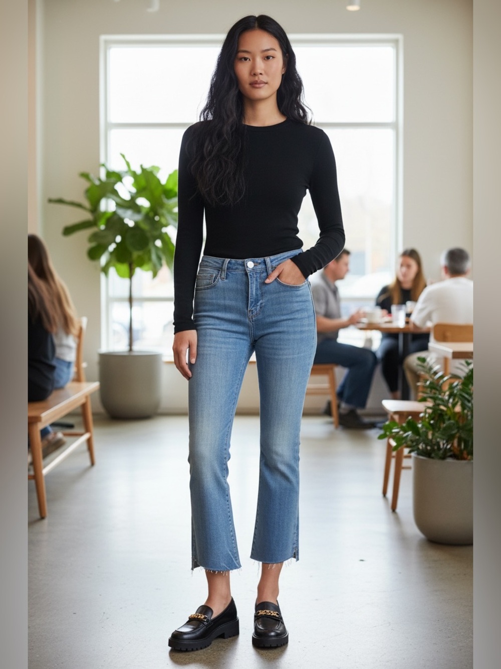 Frame Le Crop Mini Boot Raw Step Hem Jeans Denim Classic Sz 29